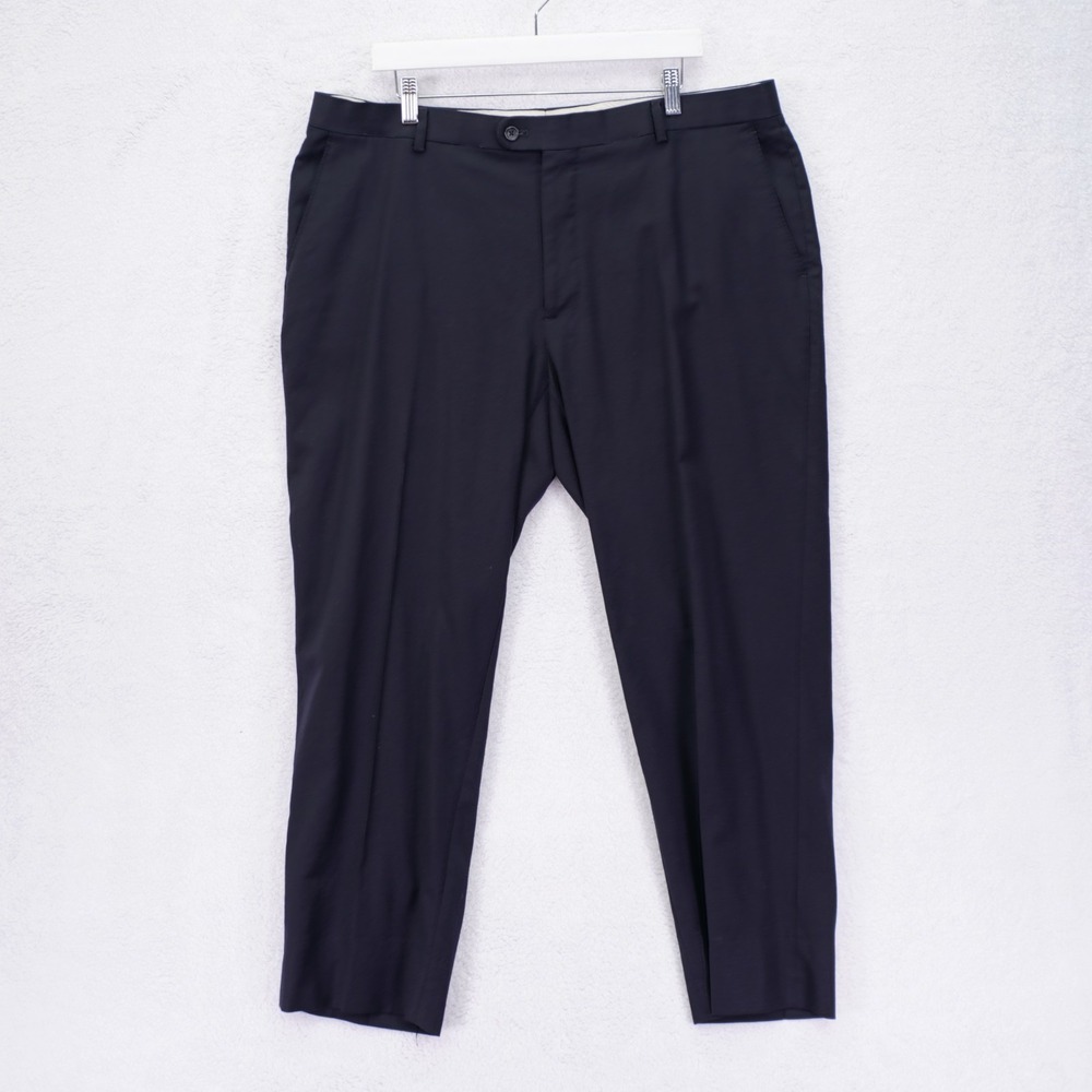 Joseph Abboud Joe Black Wool Dress Pants Trousers Flat Front 40 / 29 Mid Rise